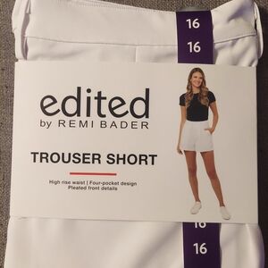 Edited by Remi Bader High-Rise White Trouser Shorts